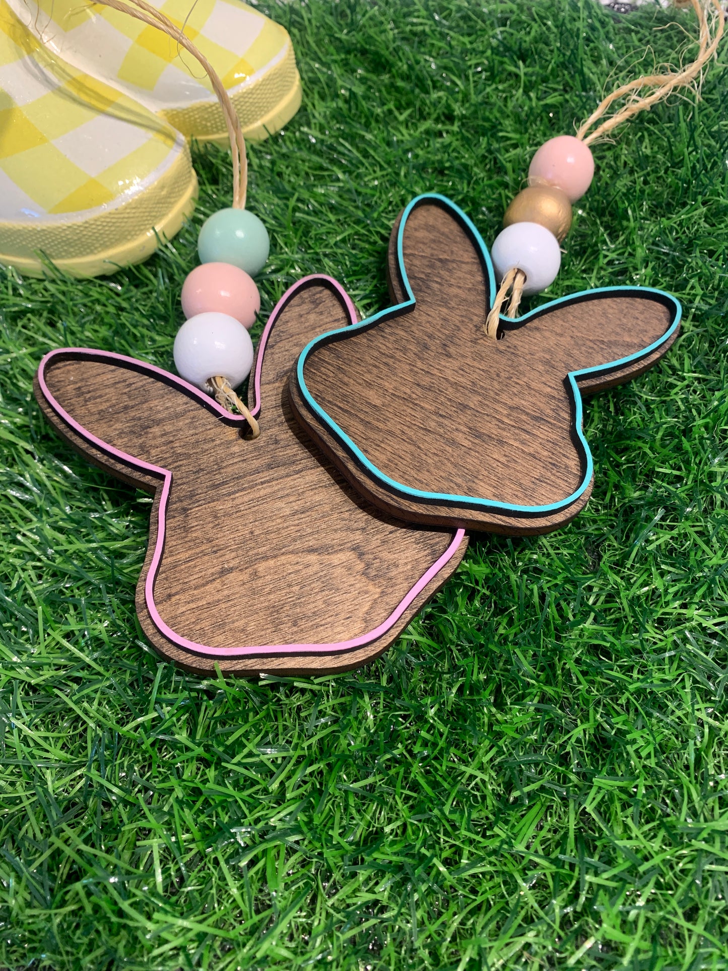 Wooden Custom Name Bunnies